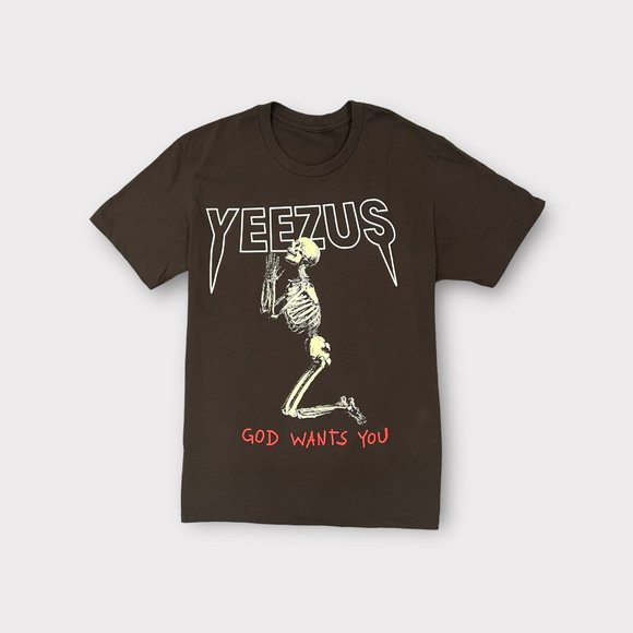 Yeezus God Wants You Praying Skeleton Black T-shirt Large - Picture 2 of 4